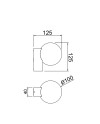 INTERLAKEN * APLIQUE IP65 G9 NEGRO